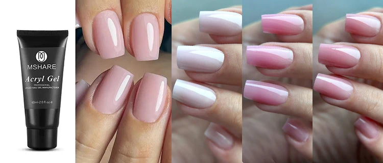 MSHARE Milky Pink Rubber Base Gel Camouflage Color Coat Soak Off Nails Gels Varnish Lacquer 10ml UV LED Gel Polish TPO Free Gel