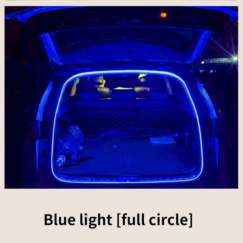 Car high brightness trunk lighting ambient light interior decoration LED wiring free automatic sensing tailgate light strip