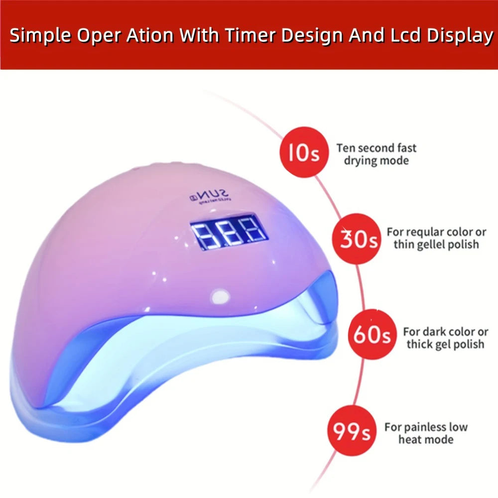 LINMANDA SUN5 Nail UV LED Lamp Nails Dryer Gel Nail Polish With 4 Timers Automatic Sensor LCD Display Professional Nail Lamp