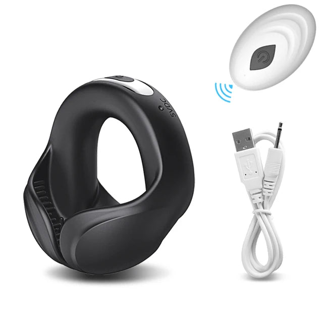 Vibrating Cock Penis Ring Testicle Massager Perineum Scrotum Stimulator Prostate Vibrator Delay EjaculationSex Toys for Men