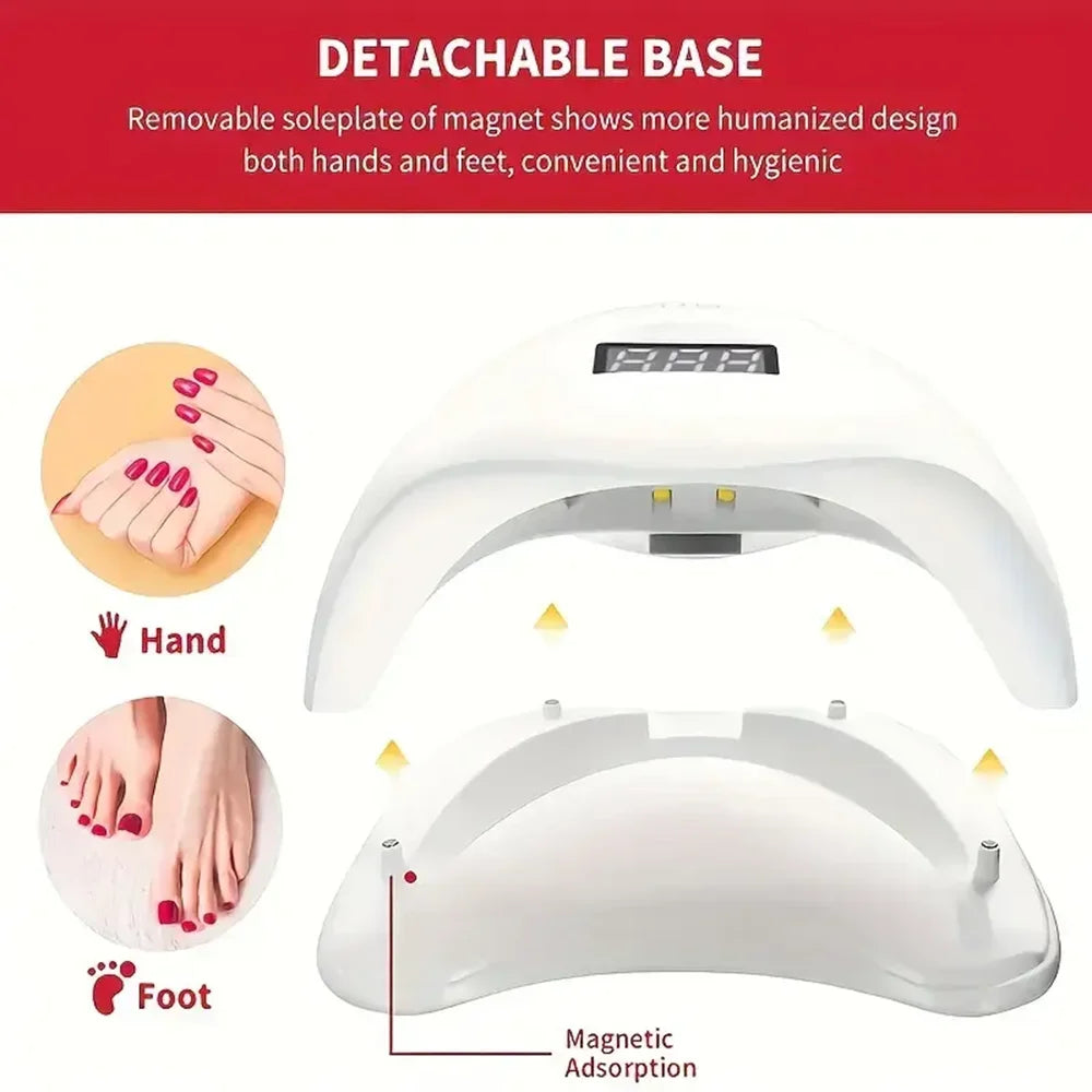 LINMANDA SUN5 Nail UV LED Lamp Nails Dryer Gel Nail Polish With 4 Timers Automatic Sensor LCD Display Professional Nail Lamp