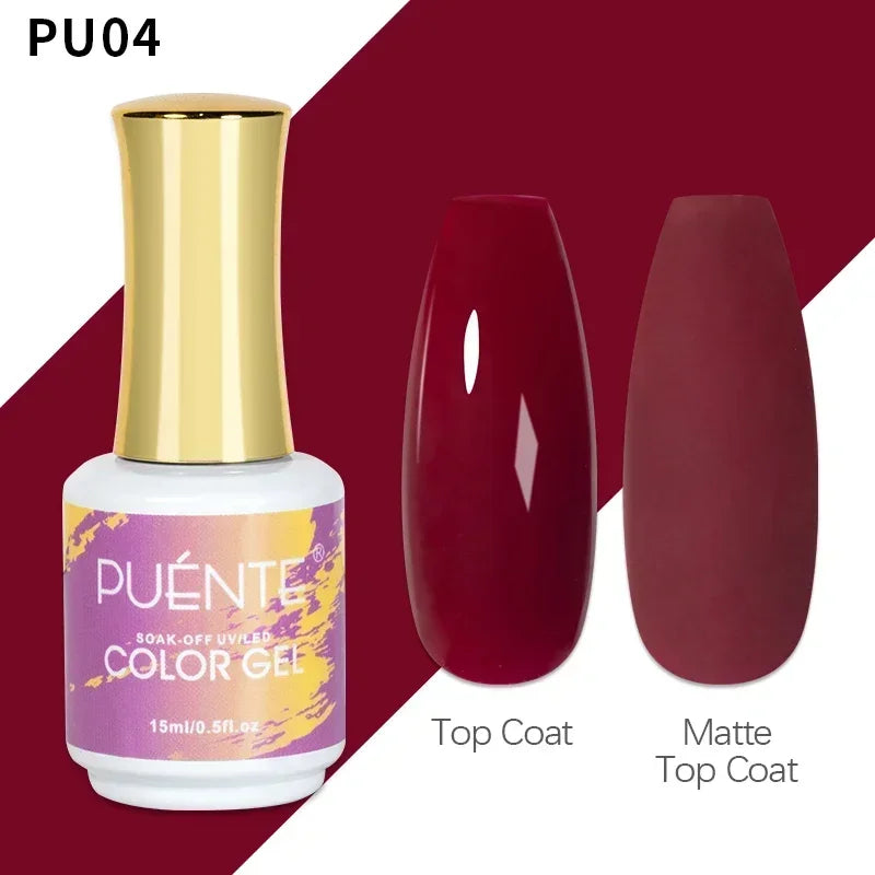 PUENTE 7.5ML Wine Red Cat Magnetic Gel Nail Polish Super Shiny Ruby Red Cat Eye Gel Soak Off UV Semi-Permanent Nail Art Varnish