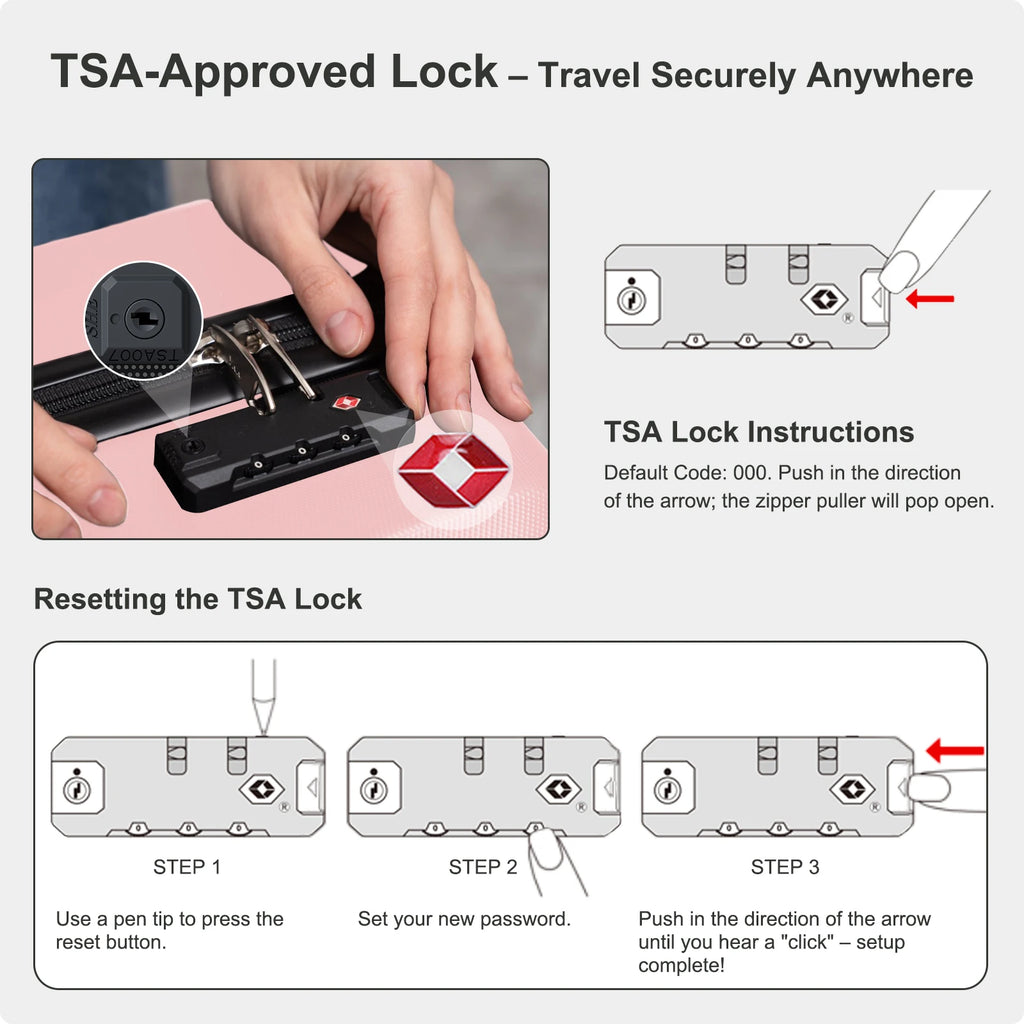 Conjunto profissional de bagagens