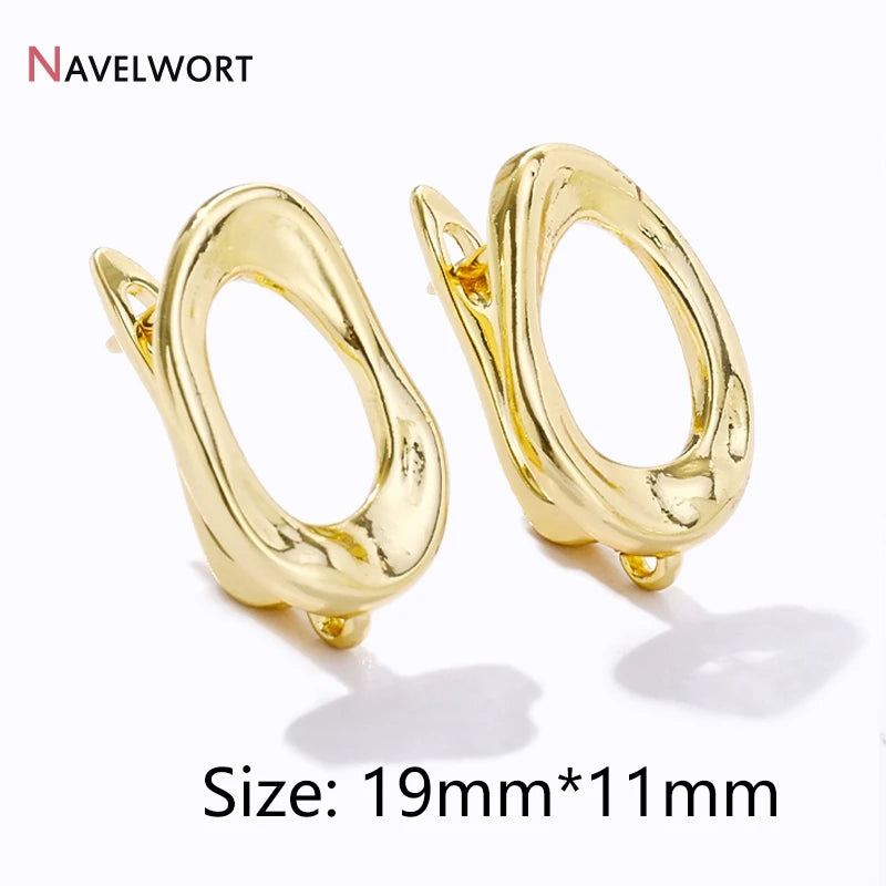 18K Gold Plated Brass Shvenzy Earwire Fasteners,Earring Hooks,Earring Fixtures For Jewelry Making,Earring Making Accessories