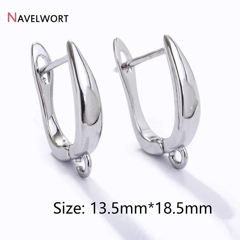 18K Gold Plated Brass Shvenzy Earwire Fasteners,Earring Hooks,Earring Fixtures For Jewelry Making,Earring Making Accessories