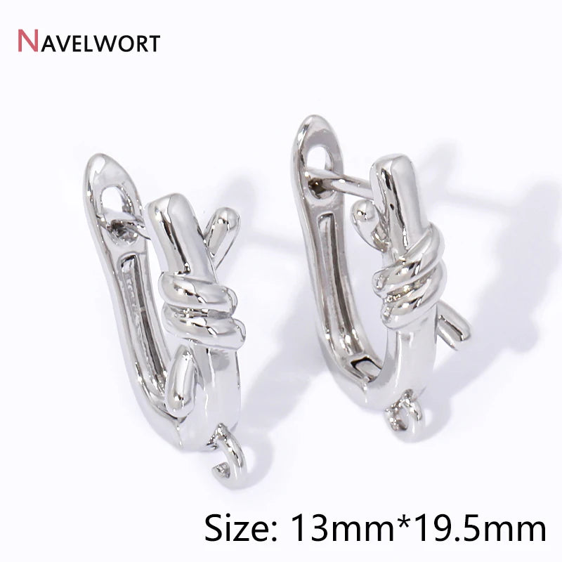 18K Gold Plated Brass Shvenzy Earwire Fasteners,Earring Hooks,Earring Fixtures For Jewelry Making,Earring Making Accessories