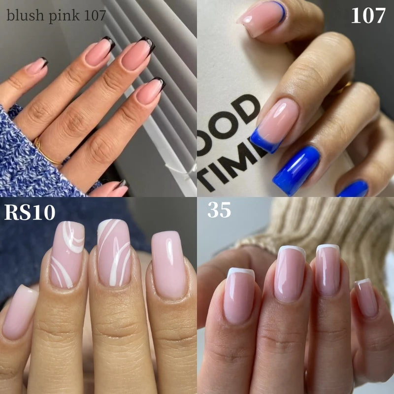 MSHARE Milky Pink Rubber Base Gel Camouflage Color Coat Soak Off Nails Gels Varnish Lacquer 10ml UV LED Gel Polish TPO Free Gel