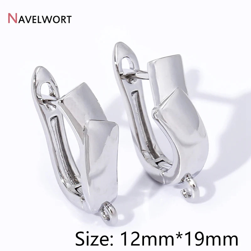 18K Gold Plated Brass Shvenzy Earwire Fasteners,Earring Hooks,Earring Fixtures For Jewelry Making,Earring Making Accessories