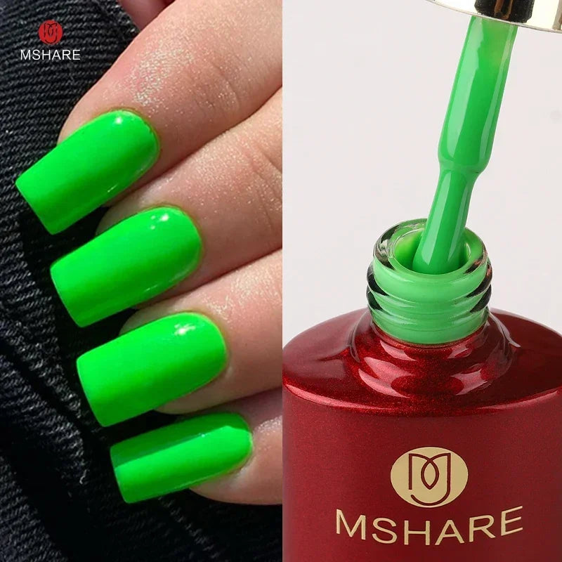 MSHARE Milky Pink Rubber Base Gel Camouflage Color Coat Soak Off Nails Gels Varnish Lacquer 10ml UV LED Gel Polish TPO Free Gel