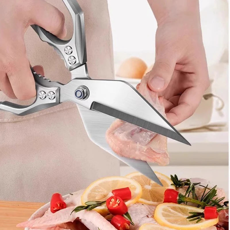 Multi-Function Scissors Stainless Steal Food Scissor For Chicken Vegetable Barbecue Meat Fish Scissor Kitchen Accessories
