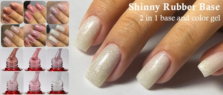 MSHARE Milky Pink Rubber Base Gel Camouflage Color Coat Soak Off Nails Gels Varnish Lacquer 10ml UV LED Gel Polish TPO Free Gel